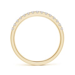 Angara Natural Half Eternity Round Diamond Wedding Ring in 14K Solid Gold