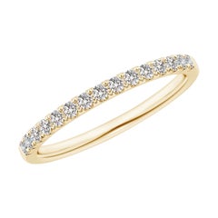 Angara Natural Half Eternity Round Diamond Wedding Ring in 14K Solid Gold