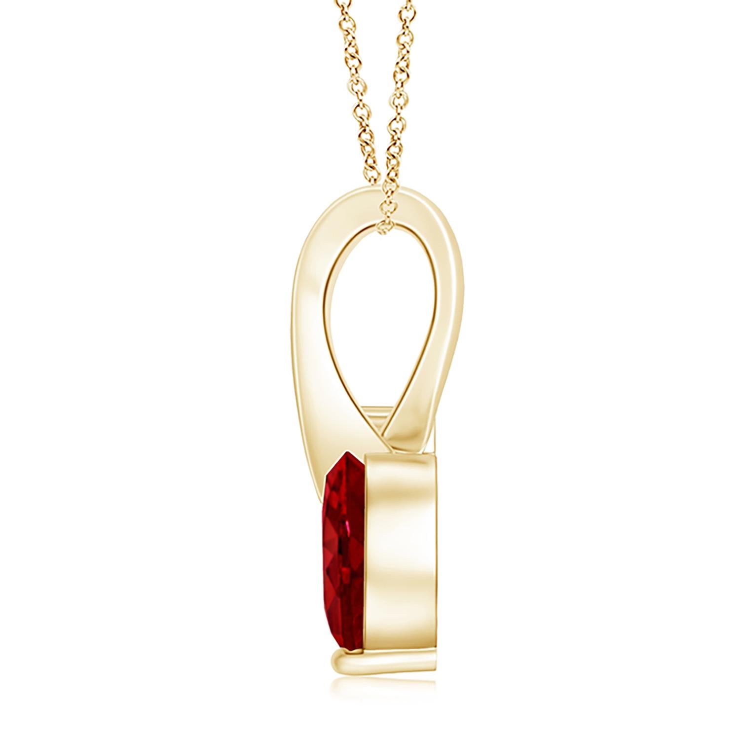 ANGARA Pendentif en or jaune avec rubis naturel en forme de cœur de 0,80 carat et diamants Neuf - En vente à Los Angeles, CA