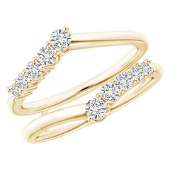 Angara Natural Journey Diamond Ring Wrap in 14K Solid Gold for Women