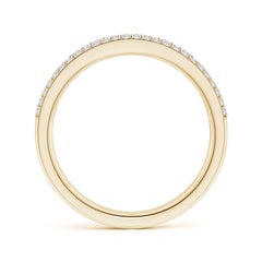 Angara Natural Multi-Row 1.72 ct Diamond Concave Broad Ring in 14K Solid Gold
