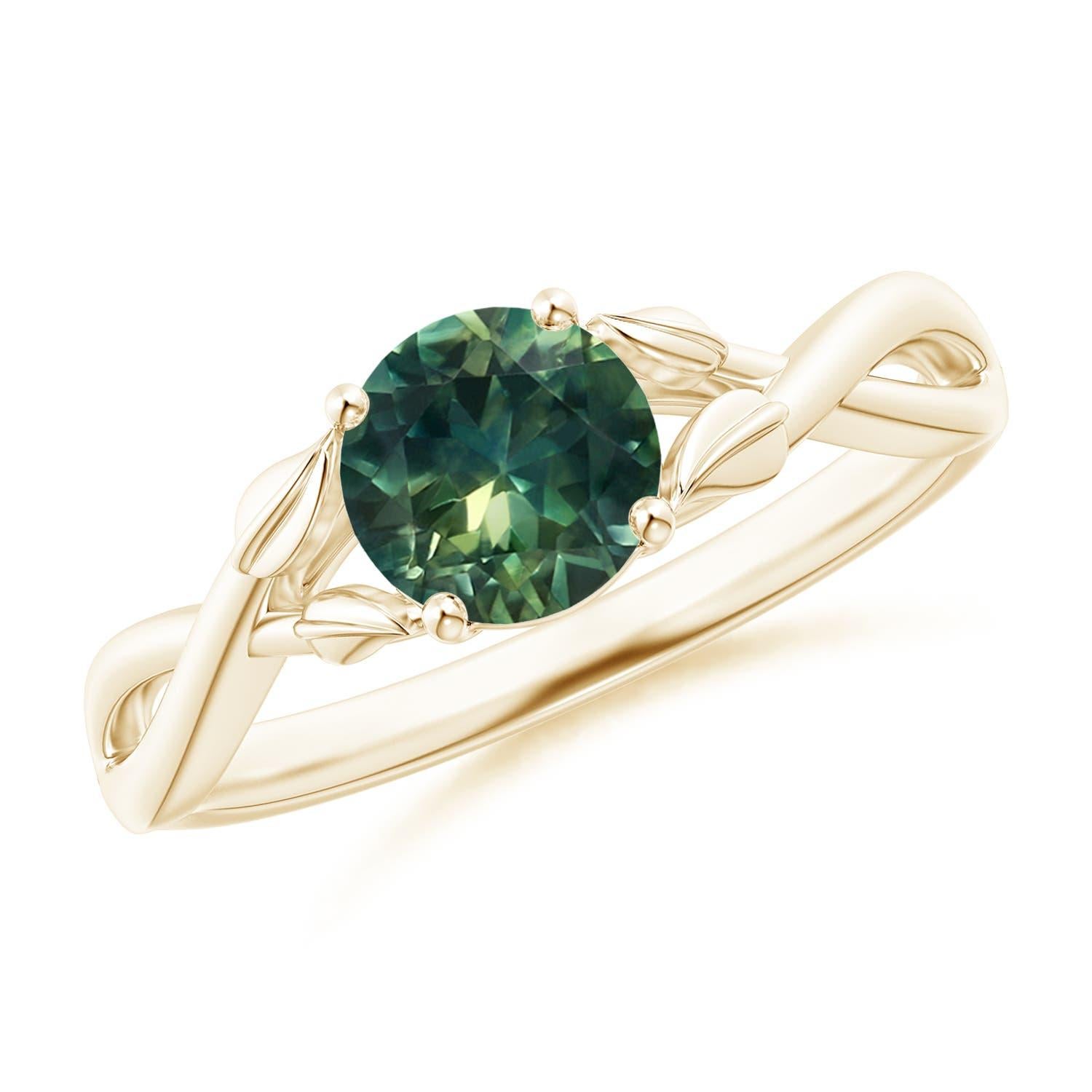 Anello Angara con zaffiro Montana 1 ct, ispirato alla Nature, in oro massiccio 14 carati in vendita 1