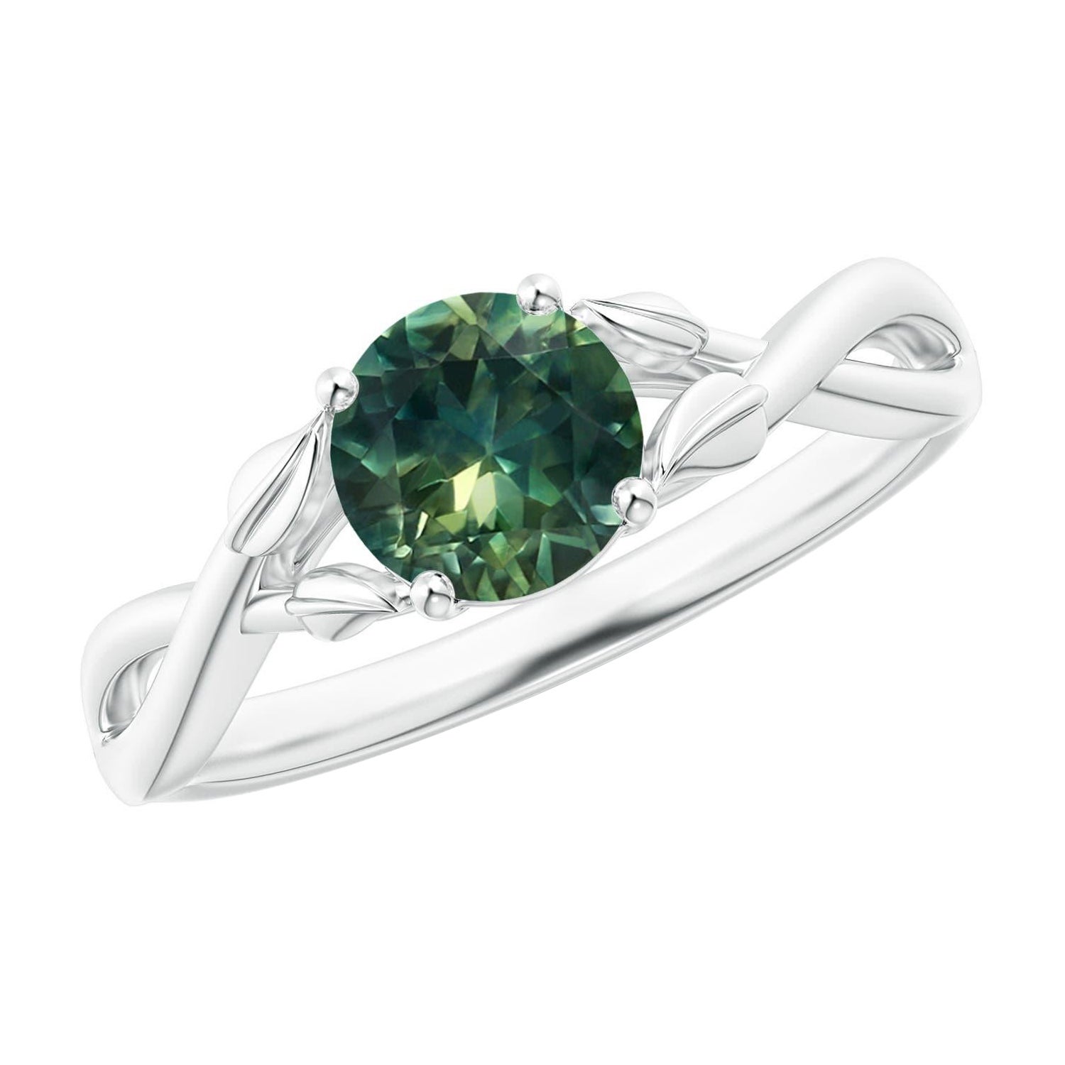 Anello Angara con zaffiro Montana 1 ct, ispirato alla Nature, in oro massiccio 14 carati