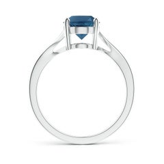 Angara Natural Oval 2.25 ct London Blue Topaz Solitaire Ring in 14K Solid Gold