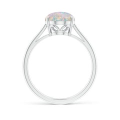 Angara natürlichen ovalen Solitär 1,45 ct Opal Cocktail-Ring in 14K massivem Gold