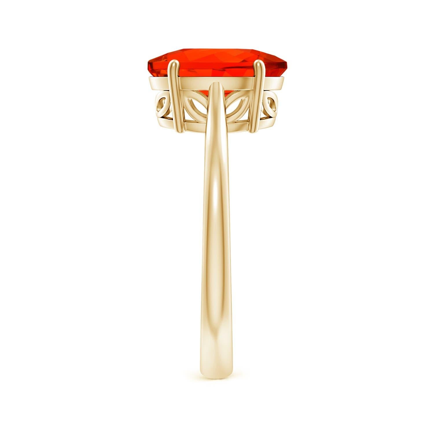 Angara natürlichen ovalen Solitär 1,6 kt Feuer Opal Cocktail-Ring in 14K massivem Gold im Zustand „Neu“ im Angebot in Los Angeles, CA