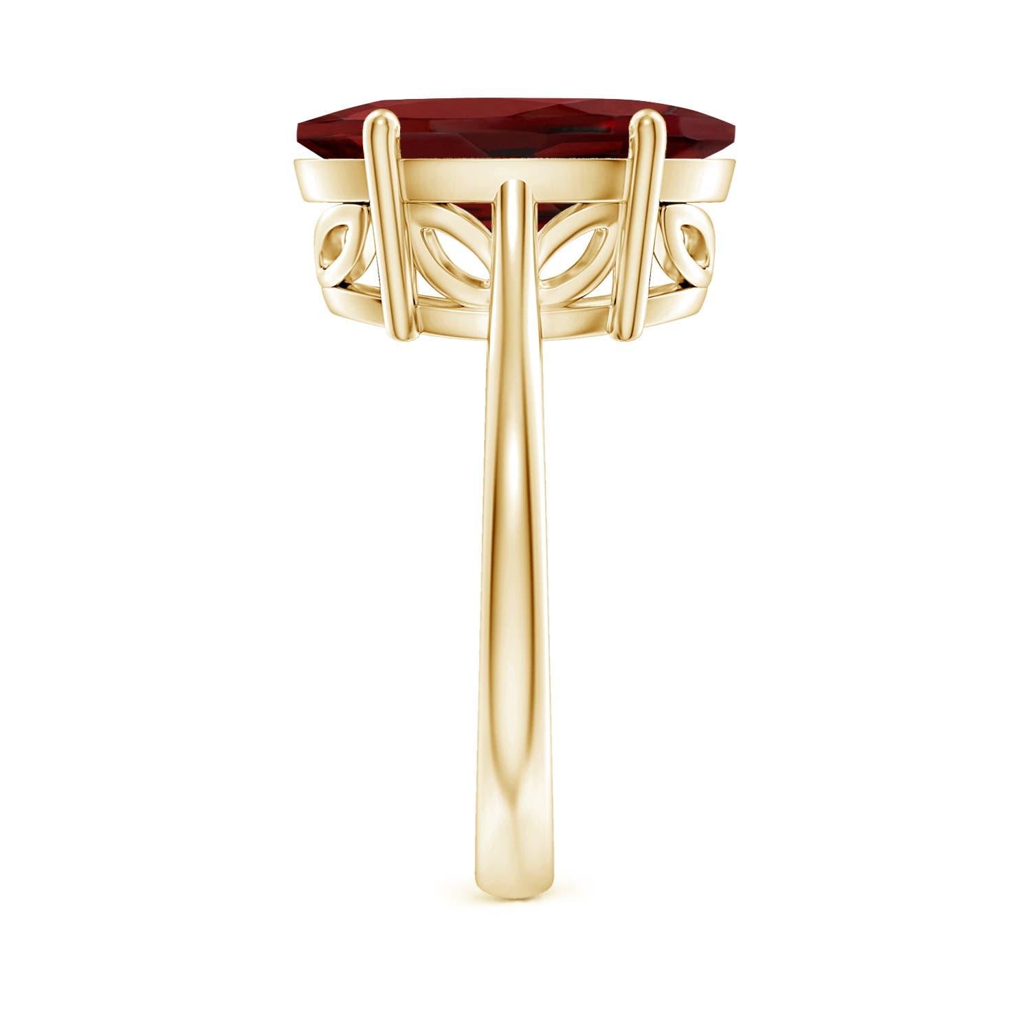 Angara natürlichen ovalen Solitär 6,4 ct Granat Cocktail-Ring in 14K massivem Gold im Zustand „Neu“ im Angebot in Los Angeles, CA