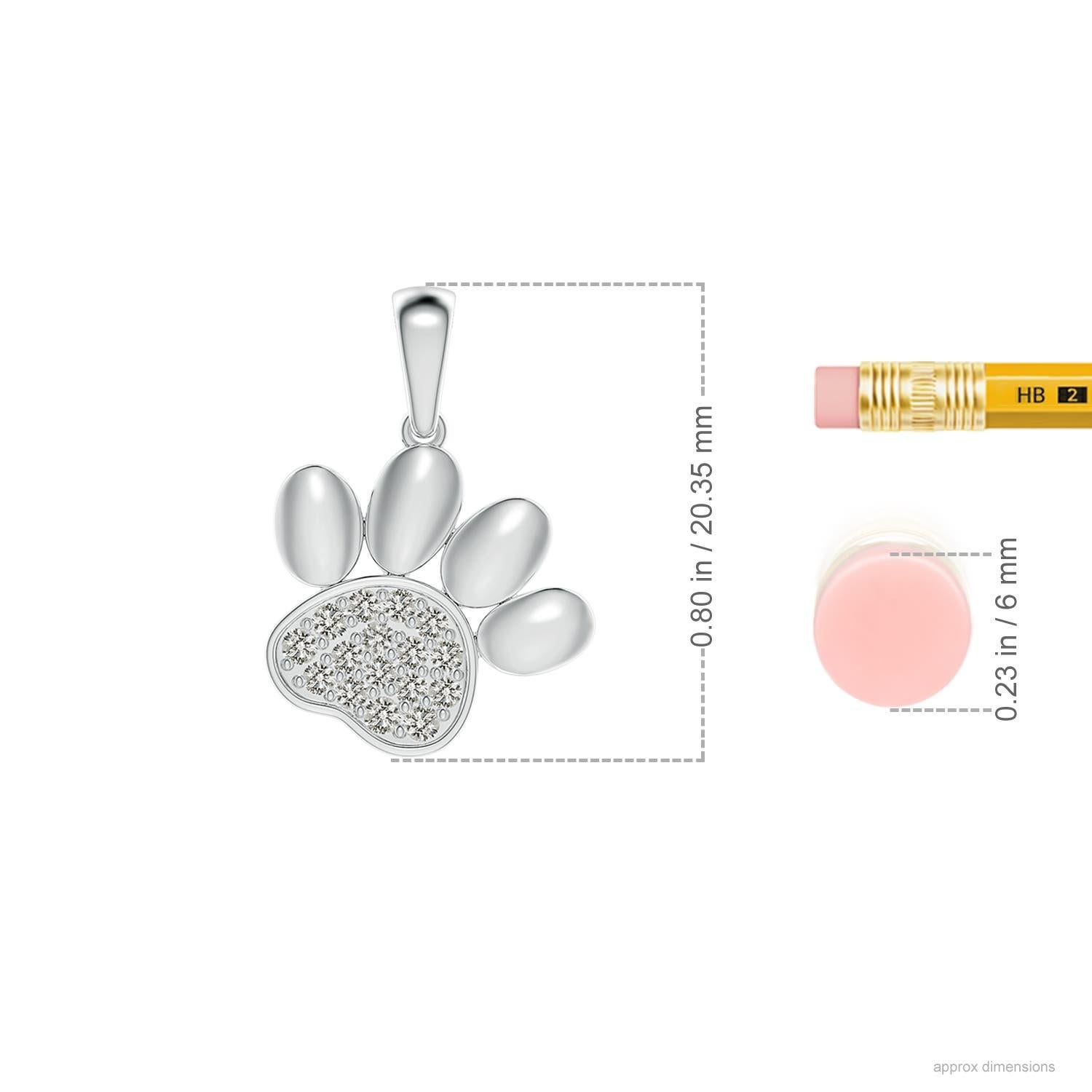 Taille ronde Angara Pendentif patte en platine avec diamant naturel serti pave pour femme en vente