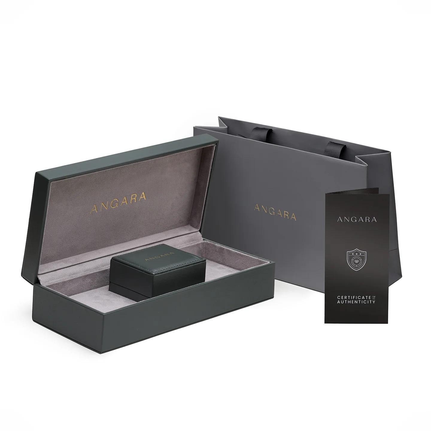 Angara Orecchino a goccia con zaffiro rosa naturale a forma di pera da 2,5 carati in oro 14K in vendita 1