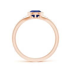Angara Natürlicher birnenförmiger 1,15 ct blauer Saphir Verlobungsring in 14K Gold