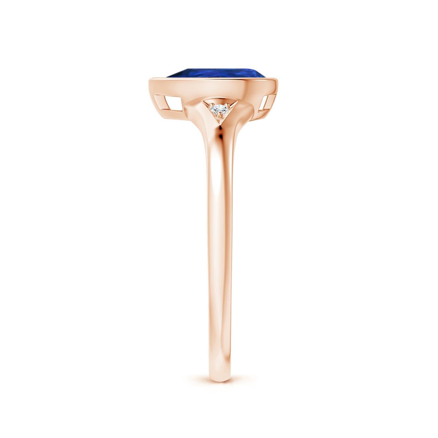 Angara Natürlicher birnenförmiger 1,15 ct blauer Saphir Verlobungsring in 14K Gold im Zustand „Neu“ im Angebot in Los Angeles, CA