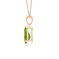 Angara Pendentif solitaire en or massif 14K en forme de poire de 1,9 ct de péridot naturel