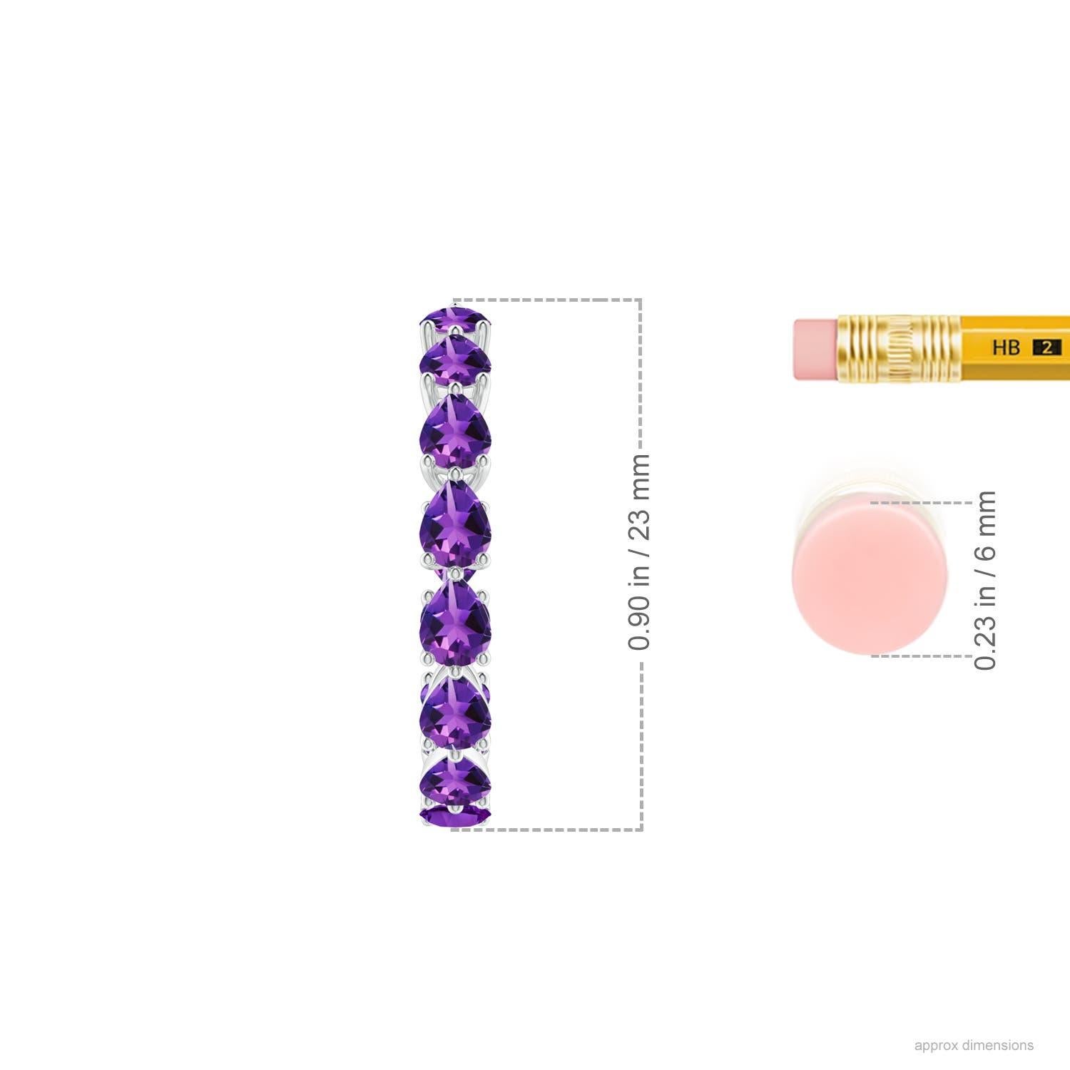 Angara Natürliche birnenförmige 3,12 ct Amethyst Inside-Out-Reifen Ohrringe in 14K Gold (Tropfenschliff) im Angebot
