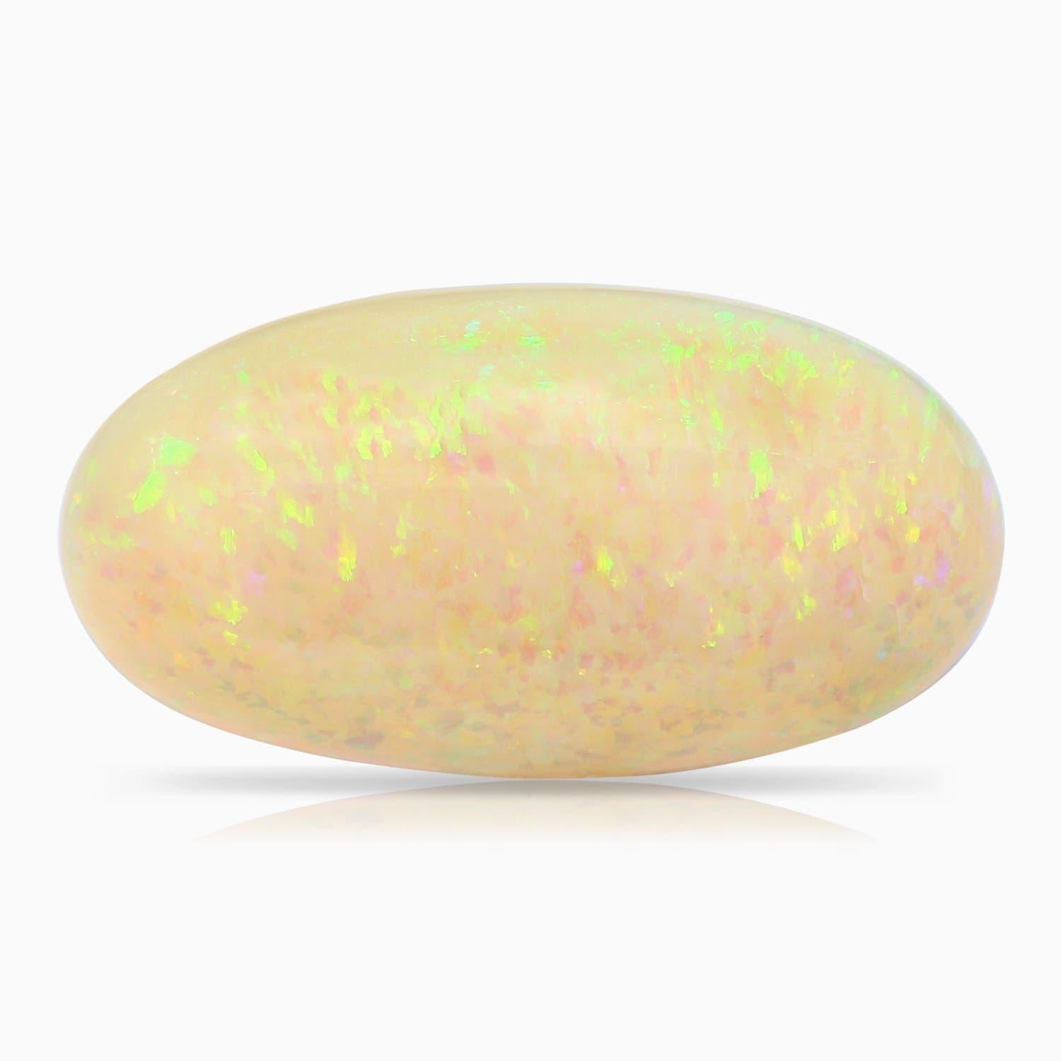 Anello di opale ovale solitario certificato GIA di Angara Nature con incastonatura a pioli e 8,82ct in oro 14K in vendita 3