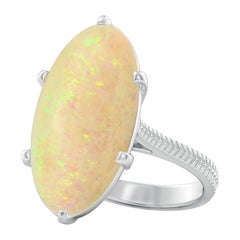 Angara natürlichen Peg-Set GIA zertifiziert Solitär Oval 8,82ct Opal Ring in 14K Gold