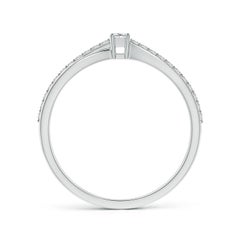 Anillo de compromiso de oro macizo de 14 quilates con diamantes naturales talla princesa de Angara