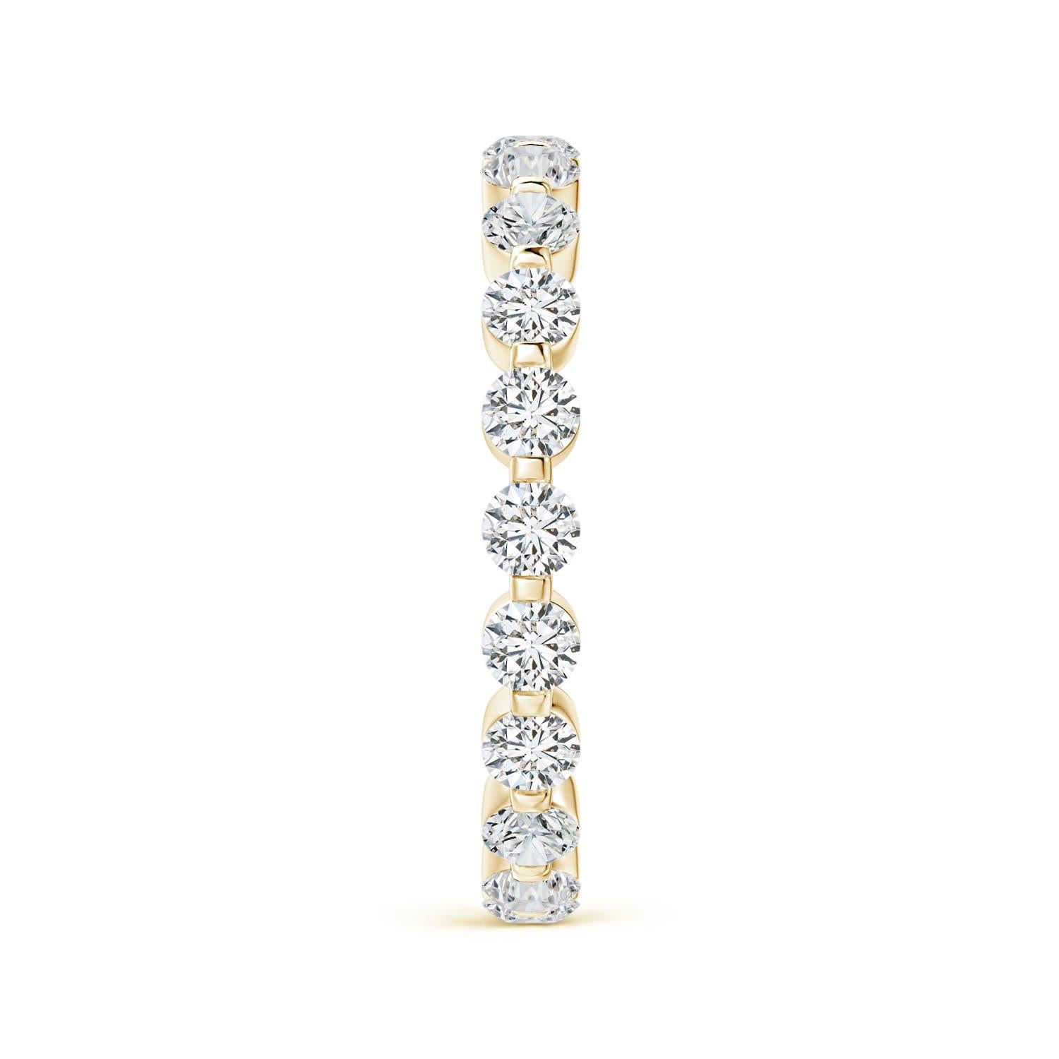Angara Natural Prong-Set 1,04ct Diamant Eternity Stackable Ring 14K Solid Gold (Rundschliff) im Angebot