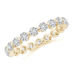 Angara Natural Prong-Set 1.04ct Diamond Eternity Stackable Ring 14K Solid Gold