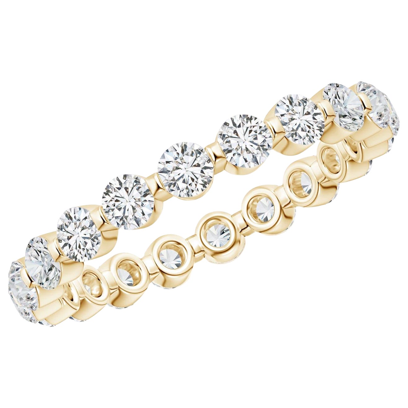 Angara Natural Prong-Set 1,04ct Diamant Eternity Stackable Ring 14K Solid Gold