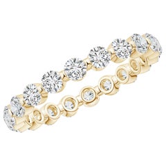 Angara Natural Prong-Set 1,04ct Diamant Eternity Stackable Ring 14K Solid Gold