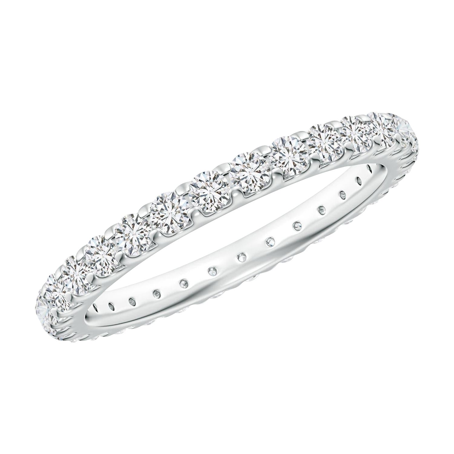 Angara Natural Prong-Set 1.05 ct Diamond Eternity Wedding Band in 14K Solid Gold