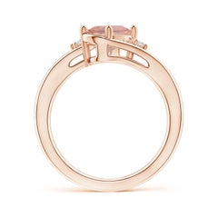 Angara Natural Prong-Set 1.1 ct Morganite and Diamond Ring in 14K Solid Gold