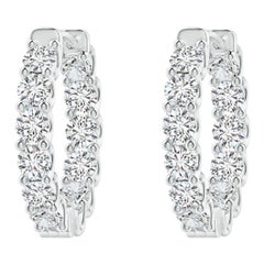 Angara - Boucles d
oreilles clips à charnière en or 14 carats avec diamant naturel de 1,66 ct serti clos