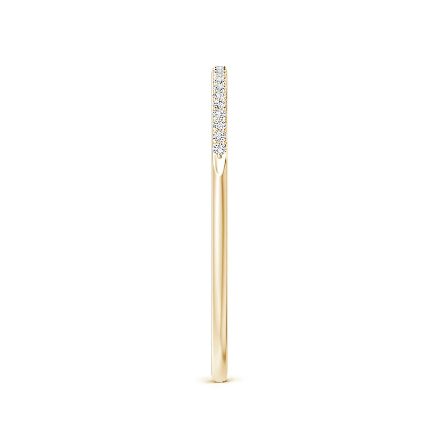 Taglio rotondo Anello nuziale classico con diamanti naturali incastonati Angara in oro massiccio 14K in vendita