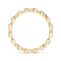 Angara Natural Prong Set Diamond Infinity Knot Wedding Ring in 14K Solid Gold