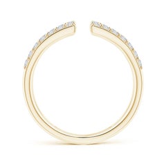 Anello da polso aperto con diamanti naturali incastonati di Angara in oro massiccio 14K per donna