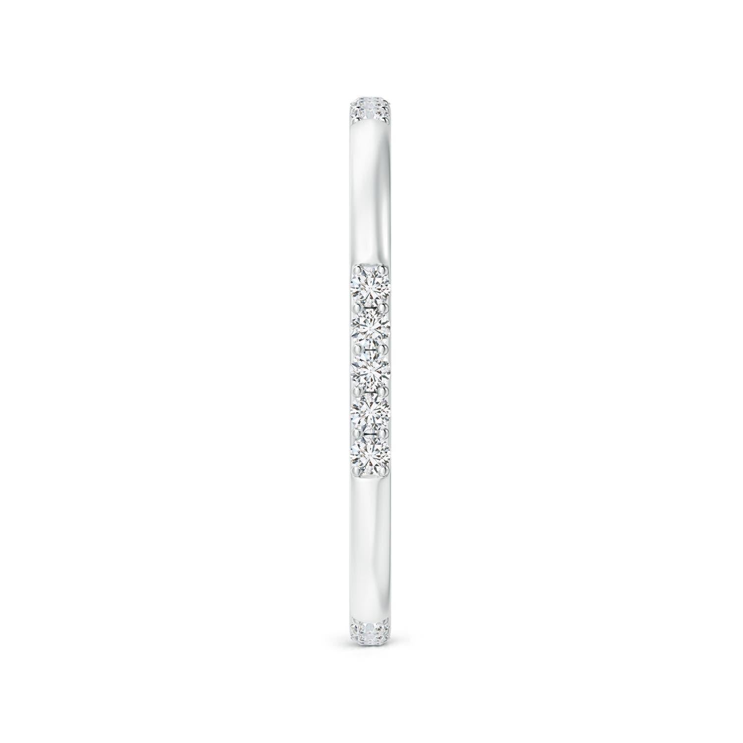 Angara Natürlicher Diamant Stapelbarer Ehering in 14K massivem Gold (Rundschliff) im Angebot