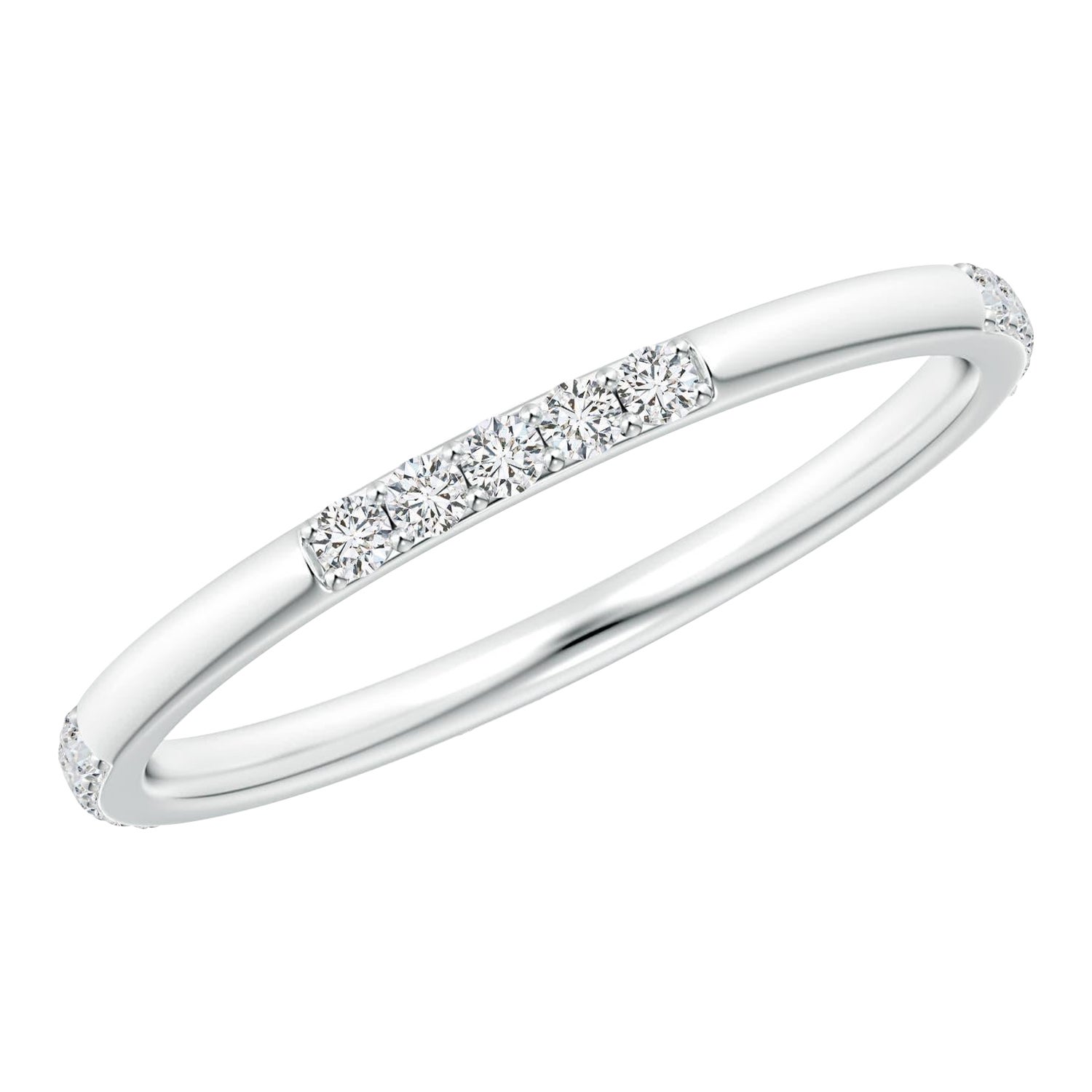 Angara Natürlicher Diamant Stapelbarer Ehering in 14K massivem Gold