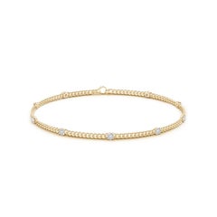 Bracciale Angara con diamanti naturali incastonati in oro massiccio 14K per donna