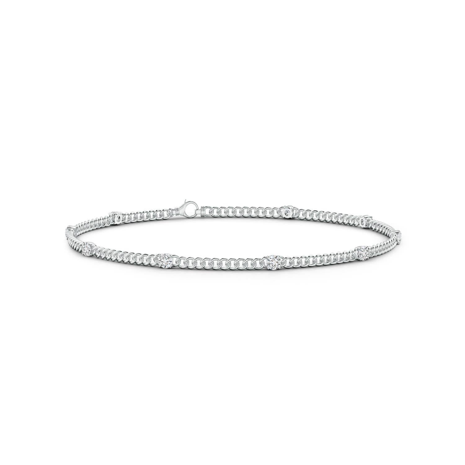 Pulsera de diamantes naturales engastados Angara en oro macizo de 14 quilates para mujer en venta 1