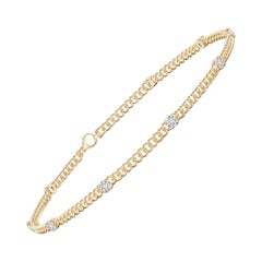 Pulsera de diamantes naturales engastados Angara en oro macizo de 14 quilates para mujer