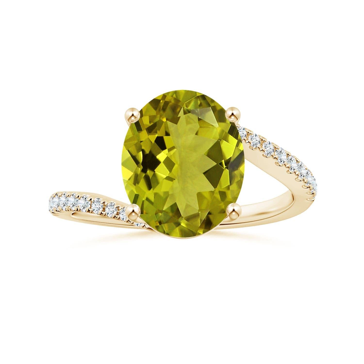 Anillo de turmalina ovalada de 2,77 ct con certificado GIA en oro de 14 quilates y engastado natural de Angara en venta 2