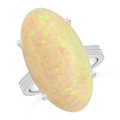 Angara Natural Prong-Set GIA Certified Solitaire 8.82 ct Opal Ring in 14K Gold