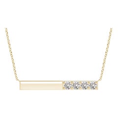 Angara Natural Prong-Set Runde 1,52 ct Diamond Bar Halskette in 14K Gelbgold