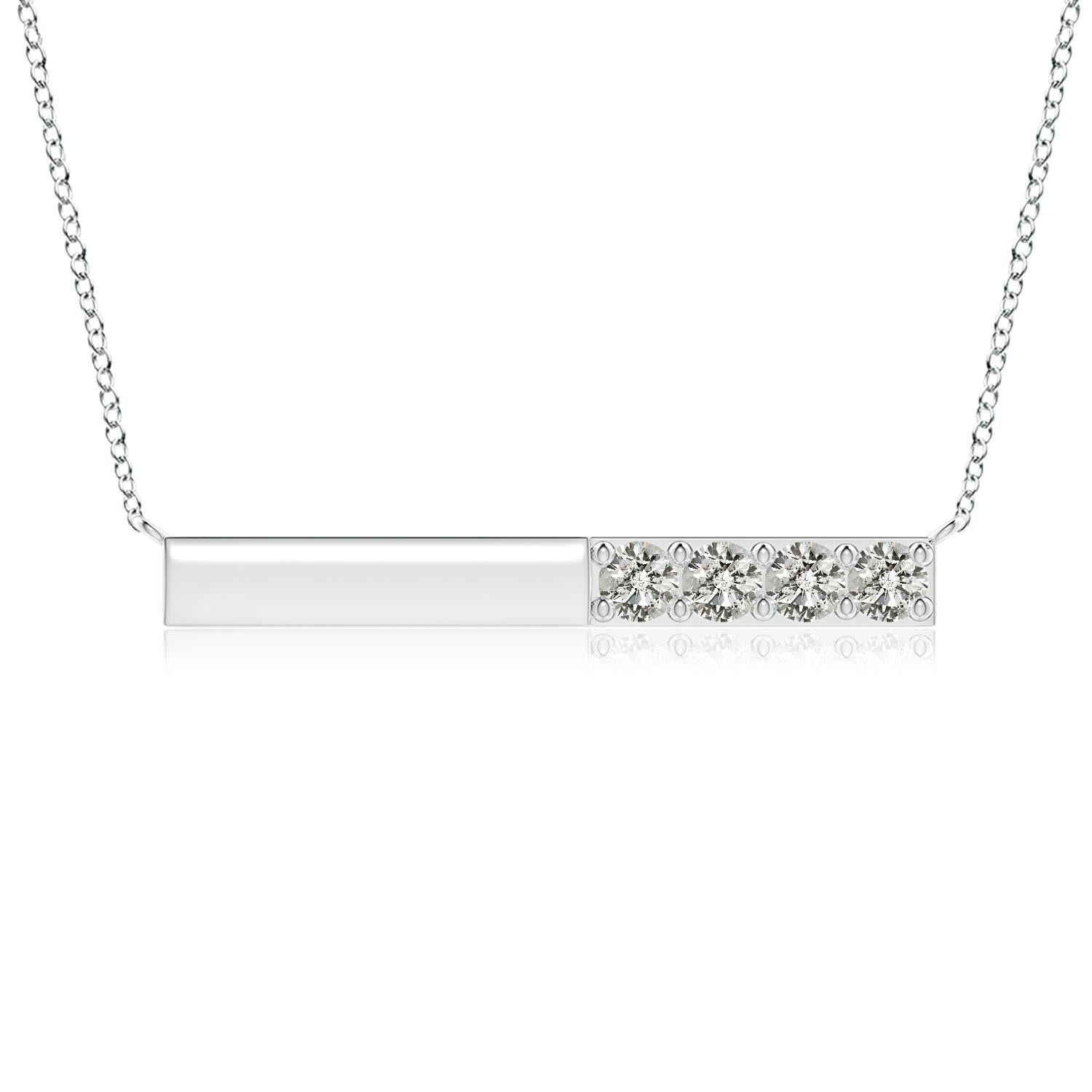 Collana Angara Natural Prong-Set Round 1.52 ct con diamanti a barre in platino in vendita