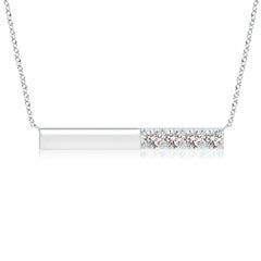 Angara Natural Prong-Set Runde 1,52 Karat Diamant Bar Halskette in Platin