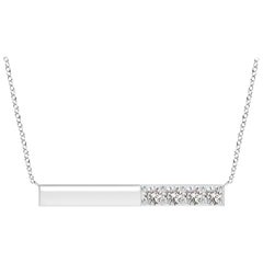 Angara Natural Prong-Set Runde 1,52 Karat Diamant Bar Halskette in Platin