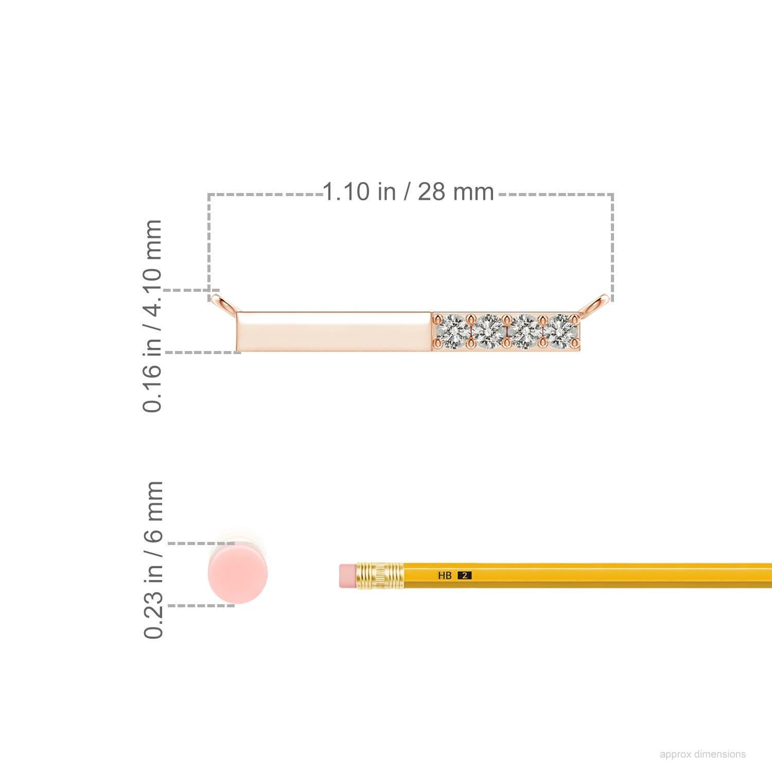 Taglio rotondo Collana Angara Nature con diamanti rotondi incastonati in oro rosa 14 carati per donna in vendita