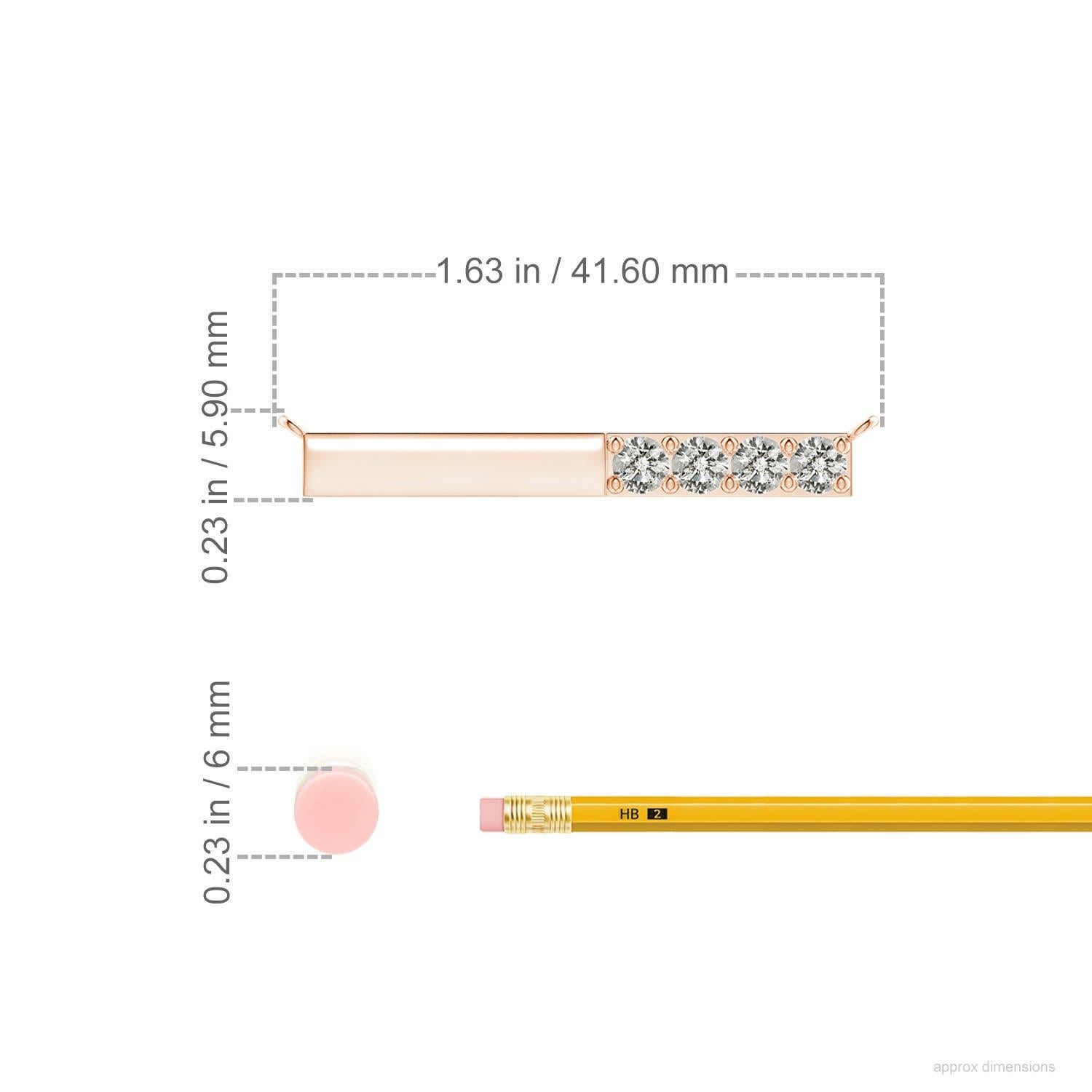 Taglio rotondo Collana Angara Nature con diamanti rotondi incastonati in oro rosa 14 carati per donna in vendita
