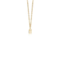 Collier barrette en or jaune 14K avec diamants ronds sertis clos Angara Nature