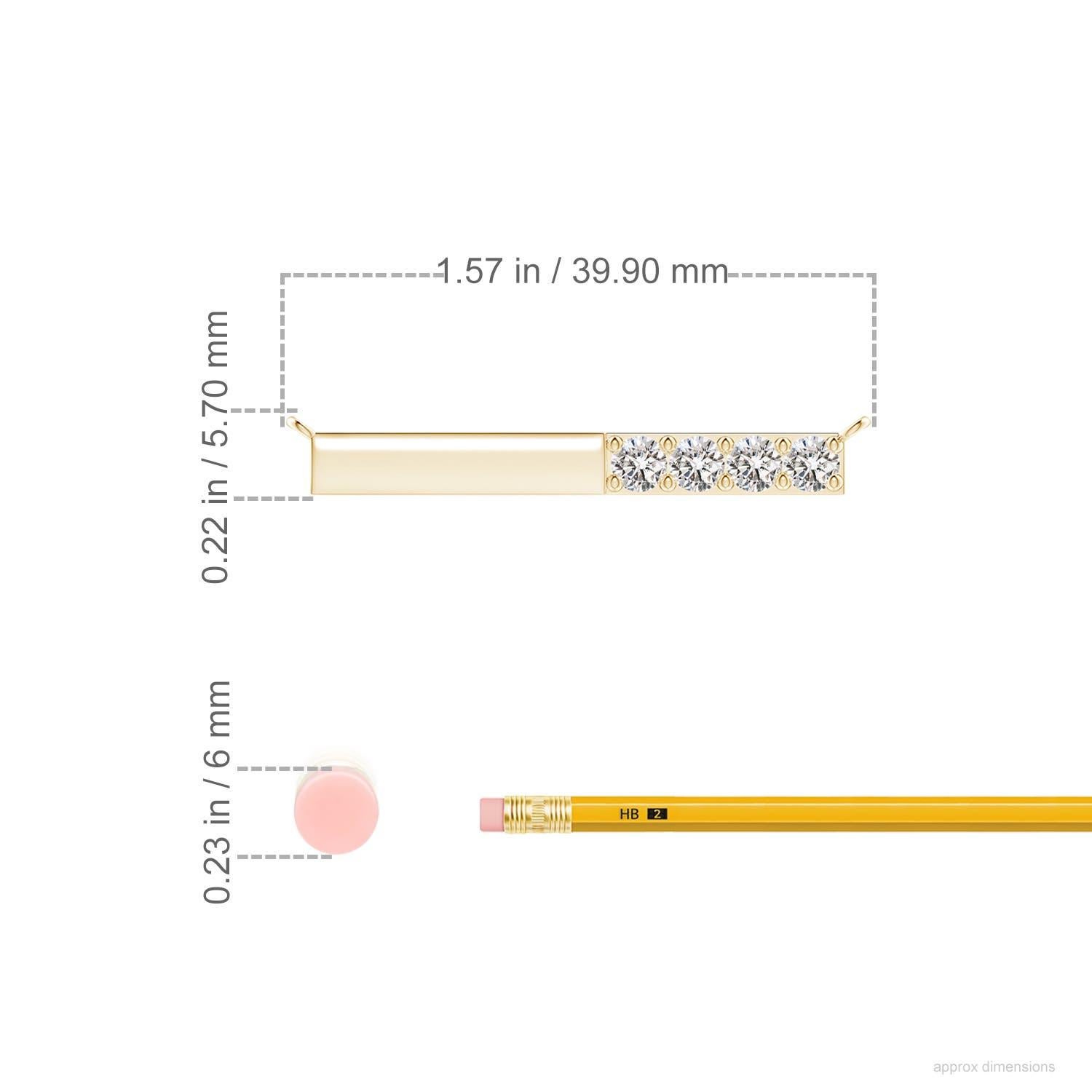 Taglio rotondo Collana Angara Nature con diamanti rotondi incastonati in oro giallo 14K per donna in vendita