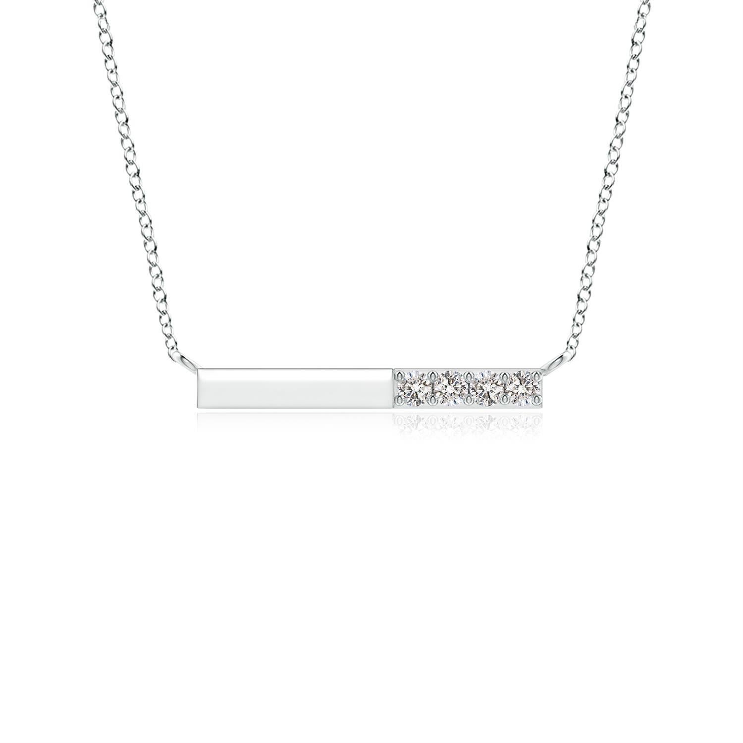 Collana Angara con diamanti rotondi incastonati in platino per donne in vendita
