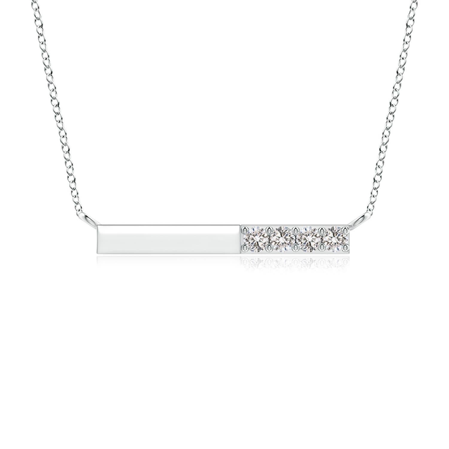 Collana Angara con diamanti rotondi incastonati in platino per donne in vendita