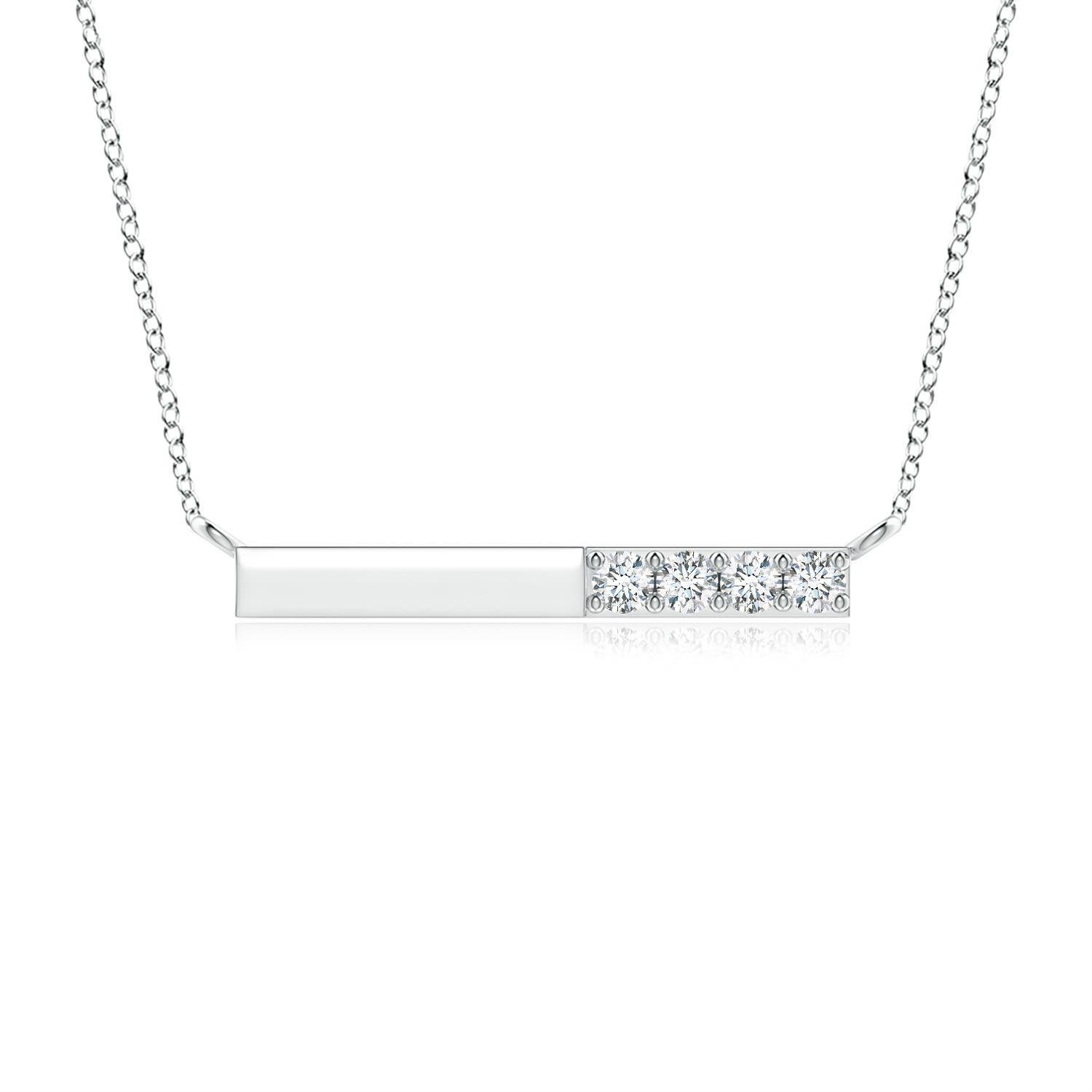 Collana Angara con diamanti rotondi incastonati in platino per donne in vendita