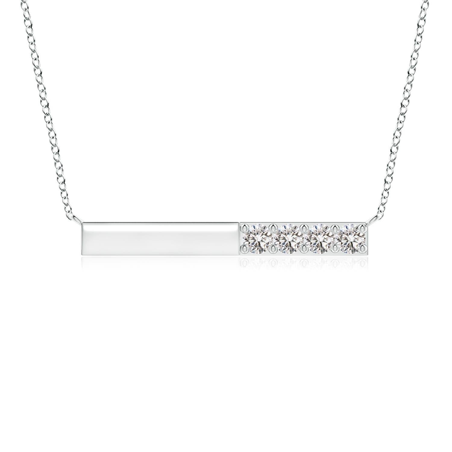Collana Angara con diamanti rotondi incastonati in platino per donne in vendita
