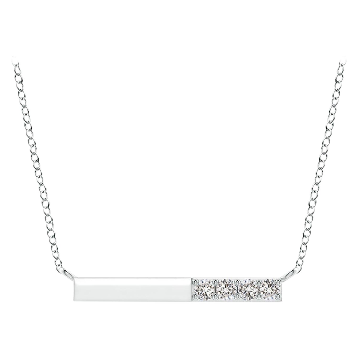 Collana Angara con diamanti rotondi incastonati in platino per donne